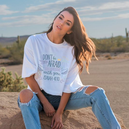 Don't be Afraid for I Am with You | Organic Unisex Crewneck T-shirt Econscious - Sown In Christ Apparel Co.