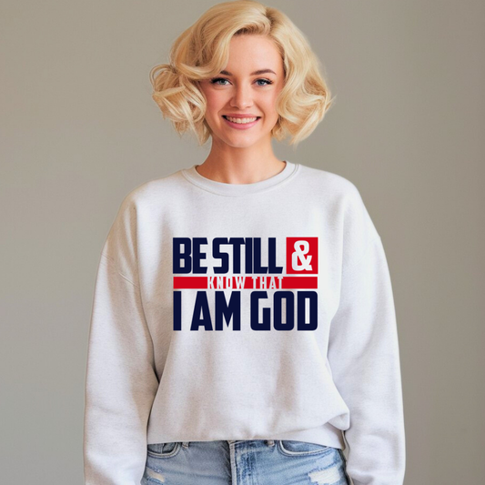 Be Still & Know | Crewneck Sweatshirt Gildan SF000 - Sown In Christ Apparel Co.