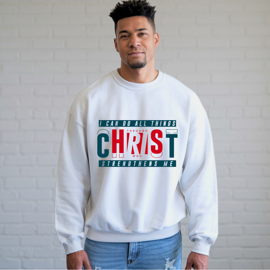 I Can Do All Things | Crewneck Sweatshirt Gildan SF000 - Sown In Christ Apparel Co.
