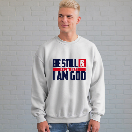 Be Still & Know | Crewneck Sweatshirt Gildan SF000 - Sown In Christ Apparel Co.