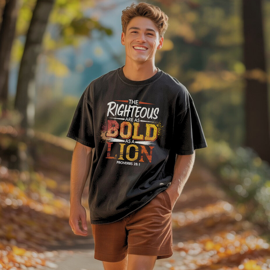 Bold as a Lion | Organic Unisex Crewneck T-shirt Econscious - Sown In Christ Apparel Co.