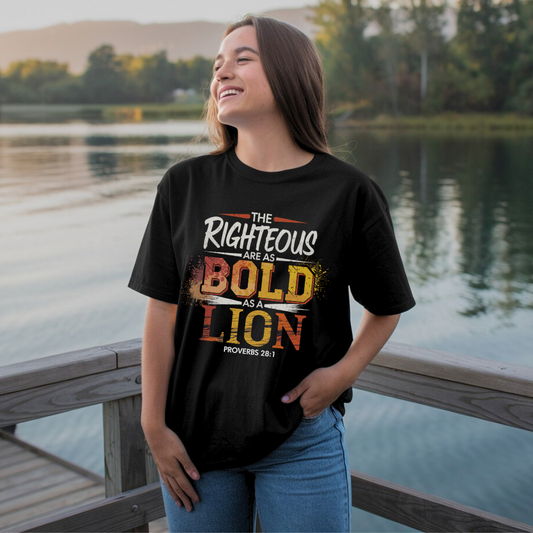 Bold as a Lion | Organic Unisex Crewneck T-shirt Econscious - Sown In Christ Apparel Co.