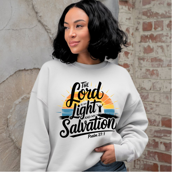 The Lord is My Light | Crewneck Sweatshirt Gildan SF000 - Sown In Christ Apparel Co.