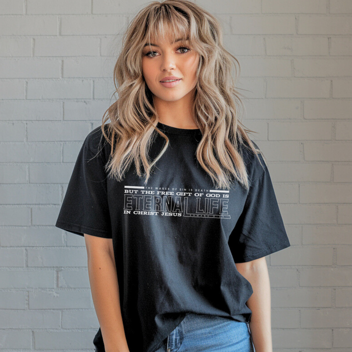 Free Gift of God is Eternal Life | Organic Unisex Crewneck T-shirt Econscious - Sown In Christ Apparel