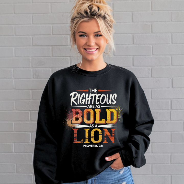 Bold as a Lion | Crewneck Sweatshirt Gildan SF000 - Sown In Christ Apparel Co.