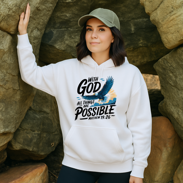 With God All Things are Possible | Premium Unisex Pullover Hoodie - Sown In Christ Apparel Co.