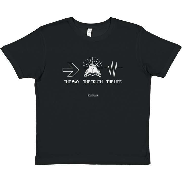 The Way The Truth The Life | Premium Kids Crewneck T-shirt - Sown In Christ Apparel Co., Christian T-shirt