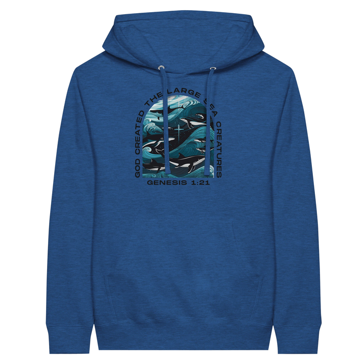 God Created the Large Sea Creatures | Premium Unisex Pullover Hoodie - Sown In Christ Apparel Co.
