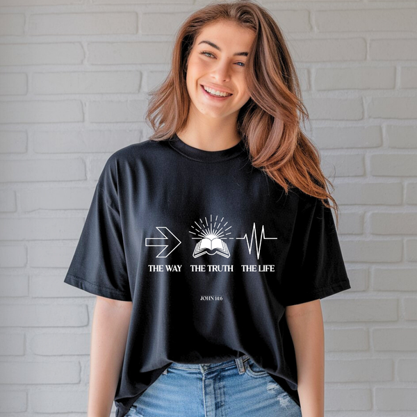 The Way The Truth The Life | Organic Unisex Crewneck T-shirt Econscious - Sown In Christ Apparel Co.