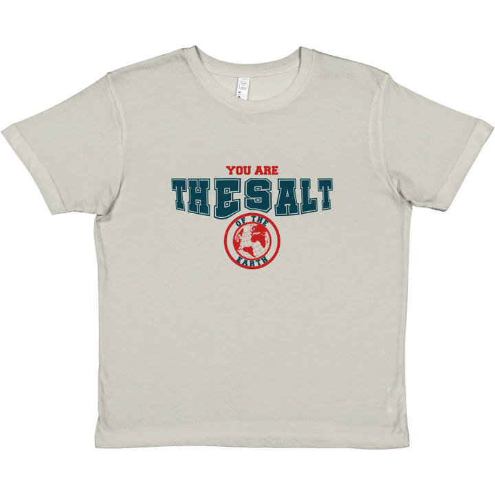 You are the Salt of the Earth | Premium Kids Crewneck T-shirt - Sown In Christ Apparel Co., Christian T-shirt