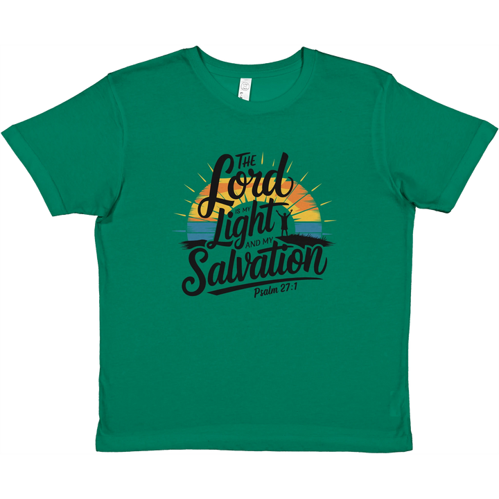 The Lord is My Light | Premium Kids Crewneck T-shirt - Sown In Christ Apparel Co., Christian T-shirt