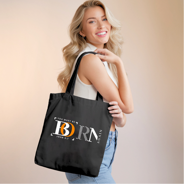 You Must Be Born Again | Premium Tote Bag - Sown In Christ Apparel Co.