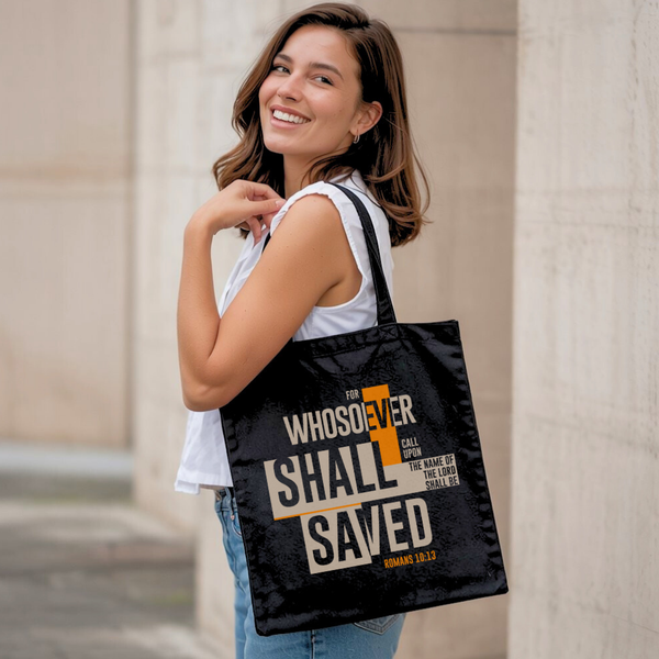 For Whosoever Shall Call Upon the Name of the Lord | Premium Tote Bag - Sown In Christ Apparel Co.