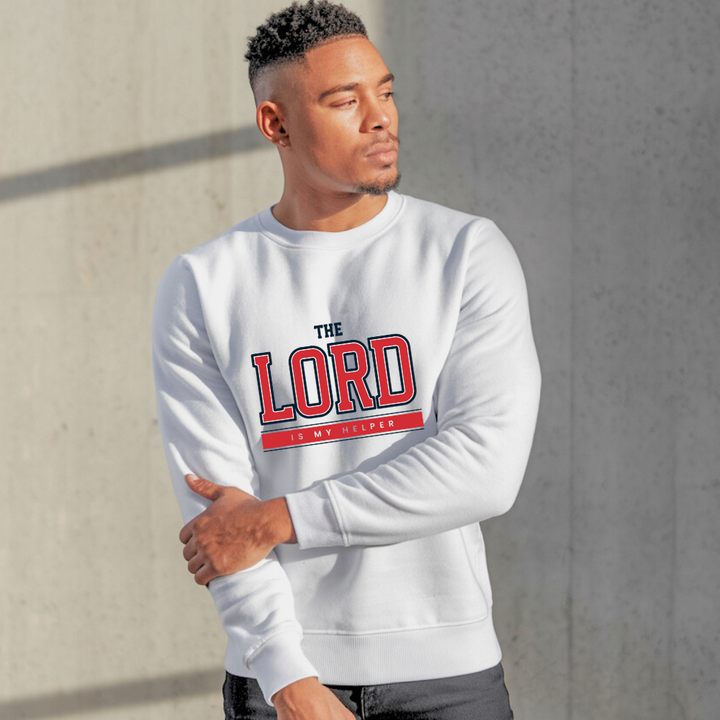 The Lord is My Helper | Crewneck Sweatshirt Gildan SF000 - Sown In Christ Apparel Co.