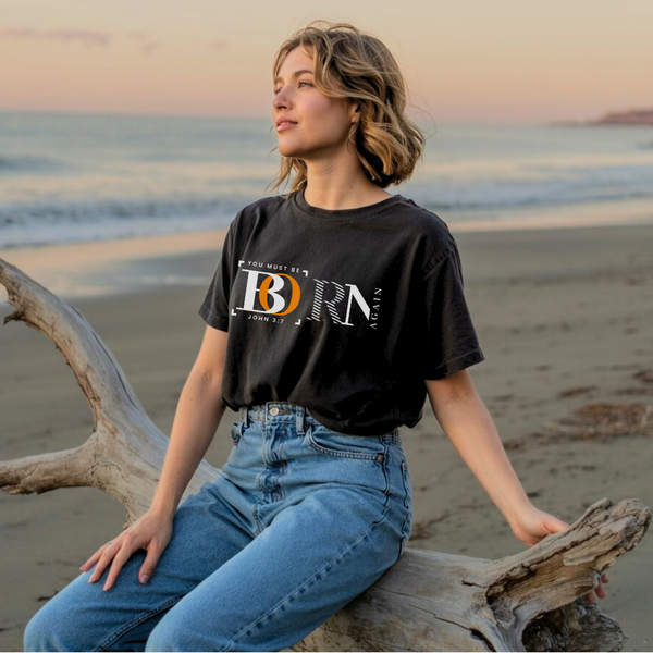 You Must Be Born Again | Organic Unisex Crewneck T-shirt Econscious - Sown In Christ Apparel