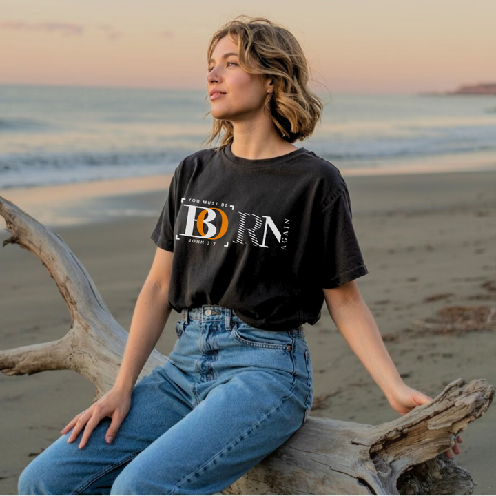 You Must Be Born Again | Organic Unisex Crewneck T-shirt Econscious - Sown In Christ Apparel