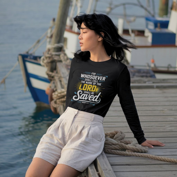 For Whosoever Shall Call | Organic Unisex Classic Long-Sleeve T-Shirt Econscious - Sown In Christ Apparel Co.