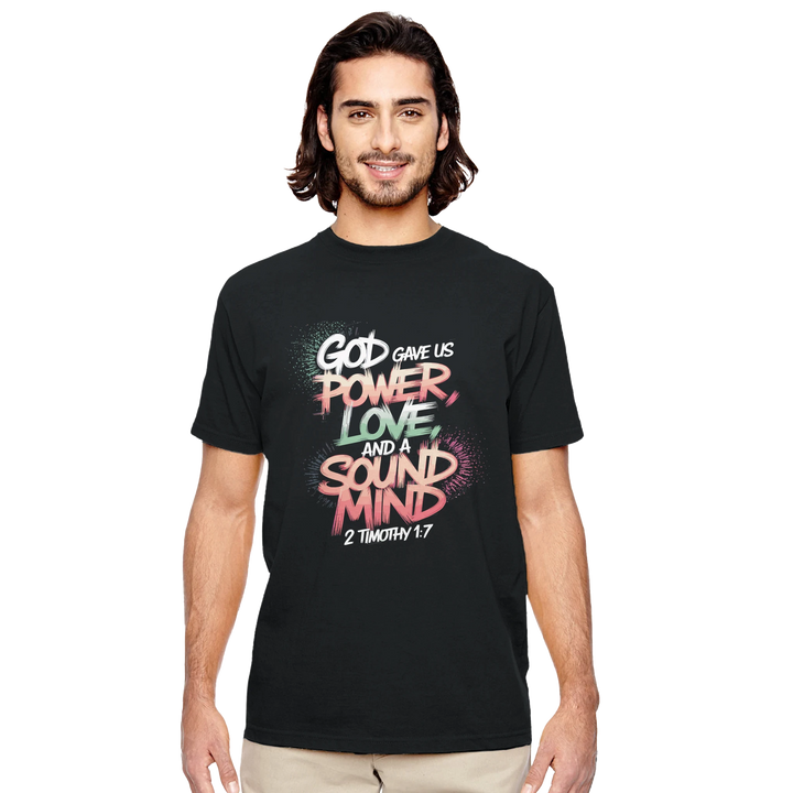 God Gave us Power Love and a Sound Mind | Organic Unisex Crewneck T-shirt Econscious - Sown In Christ Apparel