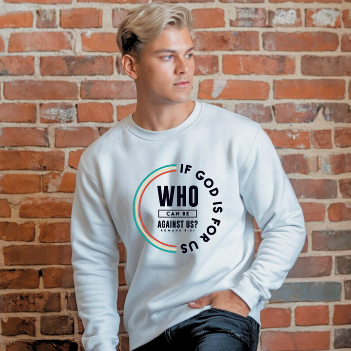 If God is For Us | Crewneck Sweatshirt Gildan SF000 - Sown In Christ Apparel Co.