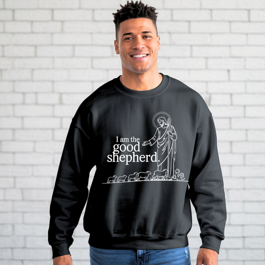 I Am the Good Shepherd | Crewneck Sweatshirt Gildan SF000 - Sown In Christ Apparel Co.