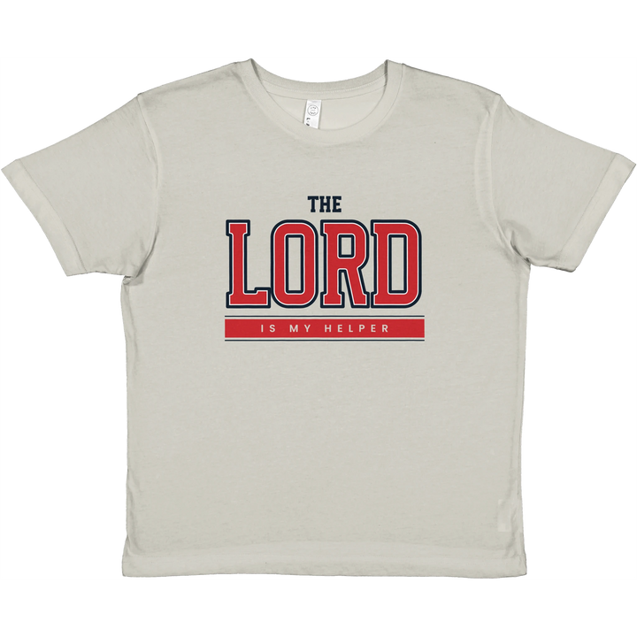 The Lord is My Helper | Premium Kids Crewneck T-shirt - Sown In Christ Apparel Co., Christian T-shirt