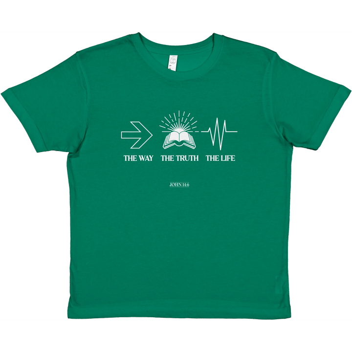 The Way The Truth The Life | Premium Kids Crewneck T-shirt - Sown In Christ Apparel Co., Christian T-shirt