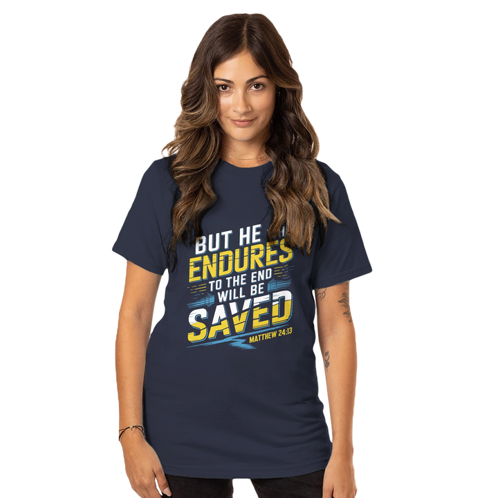 He Who Endures | Organic Unisex Crewneck T-shirt Econscious - Sown In Christ Apparel