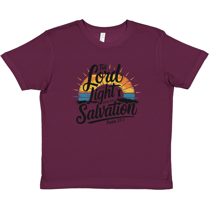 The Lord is My Light | Premium Kids Crewneck T-shirt - Sown In Christ Apparel Co., Christian T-shirt