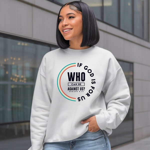 If God is For Us | Crewneck Sweatshirt Gildan SF000 - Sown In Christ Apparel Co.