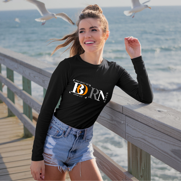 You Must Be Born Again | Organic Unisex Classic Long-Sleeve T-Shirt Econscious - Sown In Christ Apparel Co.