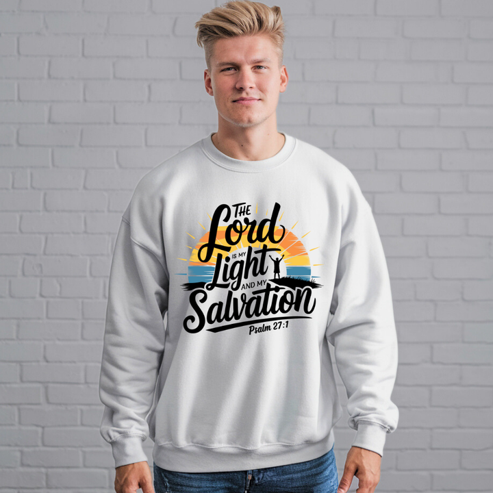 The Lord is My Light | Crewneck Sweatshirt Gildan SF000 - Sown In Christ Apparel Co.