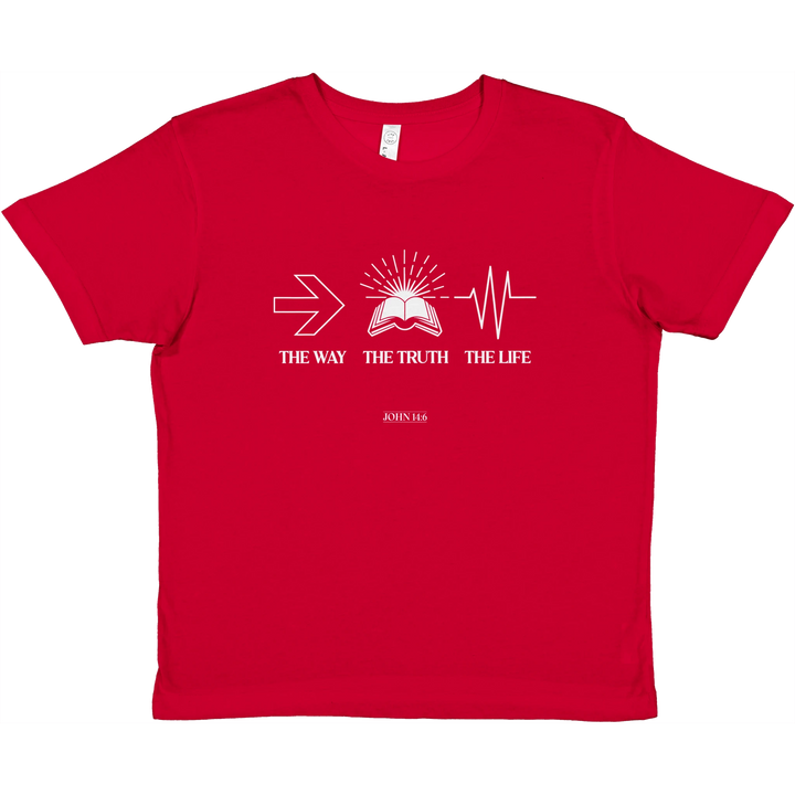 The Way The Truth The Life | Premium Kids Crewneck T-shirt - Sown In Christ Apparel Co., Christian T-shirt