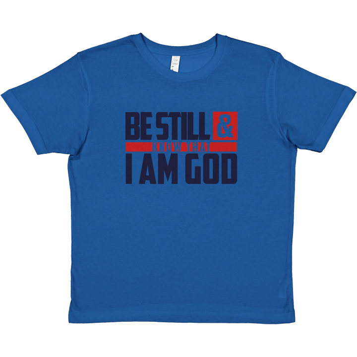 Be  Still & Know I Am God | Premium Kids Crewneck T-shirt - Sown In Christ Apparel Co., Christian T-shirt