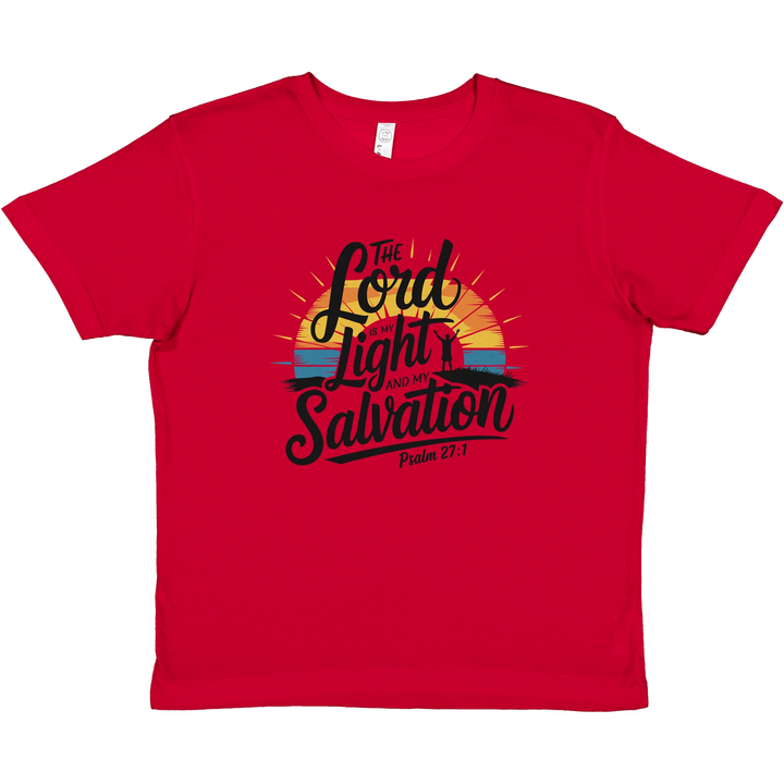 The Lord is My Light | Premium Kids Crewneck T-shirt - Sown In Christ Apparel Co., Christian T-shirt