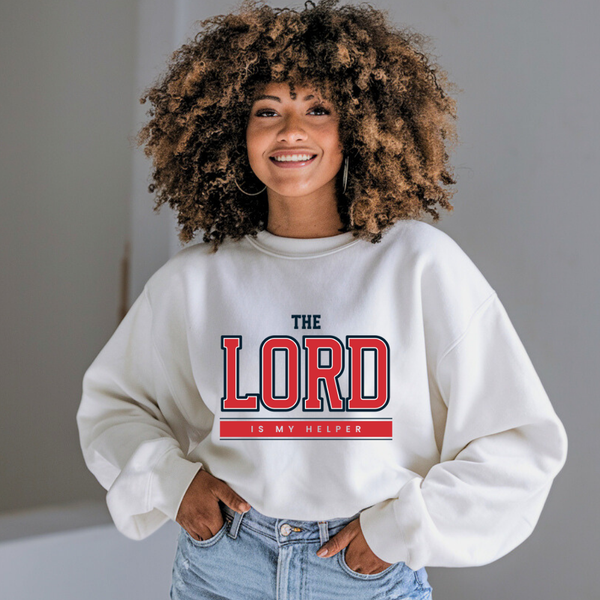The Lord is My Helper | Crewneck Sweatshirt Gildan SF000 - Sown In Christ Apparel Co.