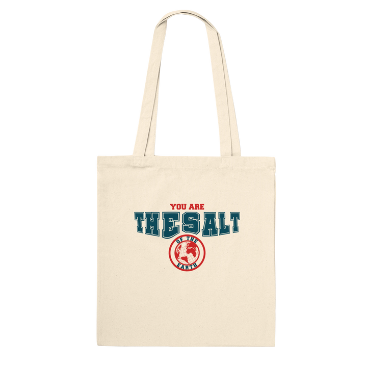 You Are The Salt of The Earth | Premium Tote Bag - Sown In Christ Apparel Co., Christian Tote Bag