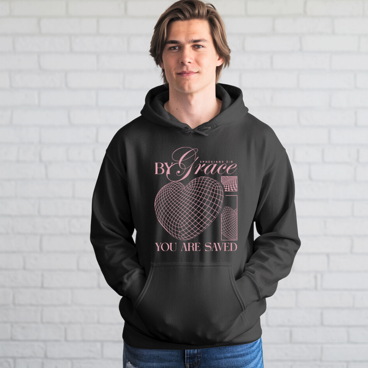 By Grace You are Saved | Premium Unisex Pullover Hoodie - Sown In Christ Apparel Co.