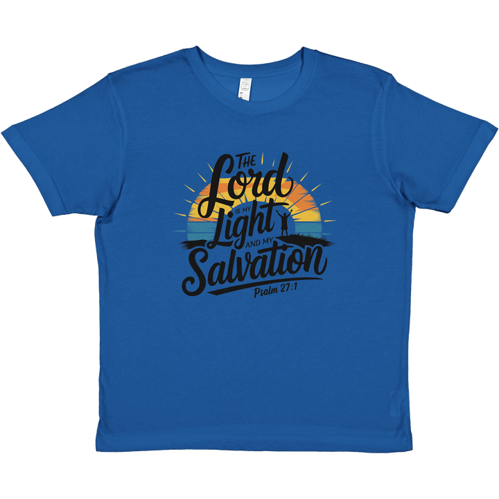 The Lord is My Light | Premium Kids Crewneck T-shirt - Sown In Christ Apparel Co., Christian T-shirt