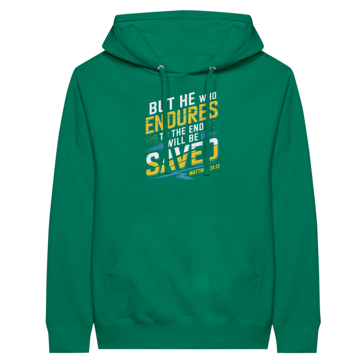 He Who Endures  | Premium Unisex Pullover Hoodie - Sown In Christ Apparel