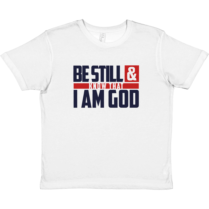 Be  Still & Know I Am God | Premium Kids Crewneck T-shirt - Sown In Christ Apparel Co., Christian T-shirt