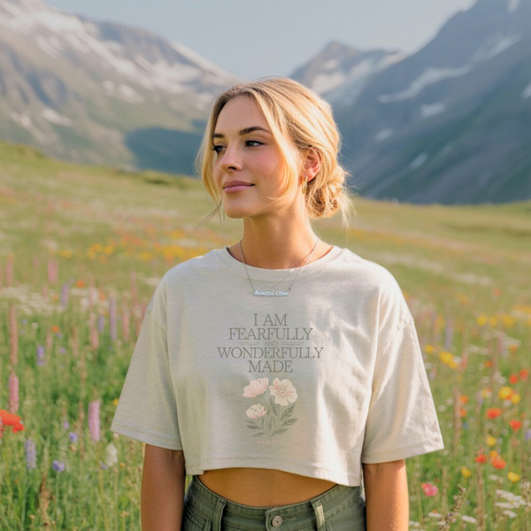 I Am Fearfully and Wonderfully Made | Women's Cropped Heritage Crewneck T-Shirt