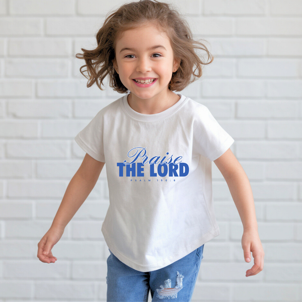 Praise the Lord  | Premium Kids Crewneck T-shirt - Sown In Christ Apparel Co., Christian T-shirt