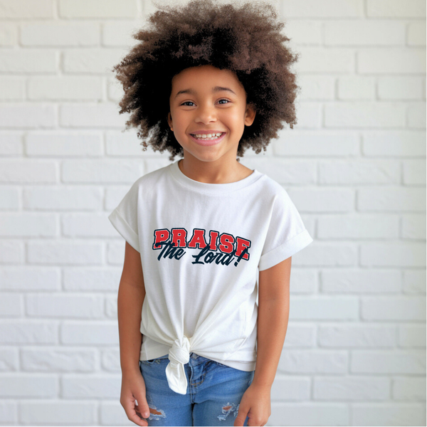 Praise the Lord  | Premium Kids Crewneck T-shirt - Sown In Christ Apparel Co., Christian T-shirt