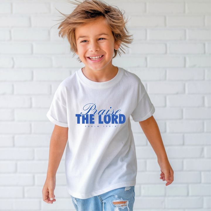 Praise the Lord  | Premium Kids Crewneck T-shirt - Sown In Christ Apparel Co., Christian T-shirt