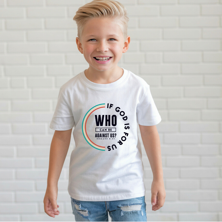 If God is For Us  | Premium Kids Crewneck T-shirt - Sown In Christ Apparel Co., Christian T-shirt