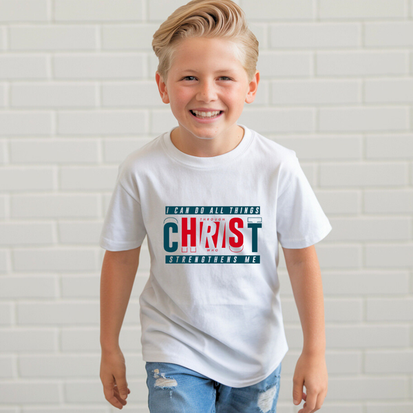 I Can Do All Things | Premium Kids Crewneck T-shirt - Sown In Christ Apparel Co., Christian T-shirt