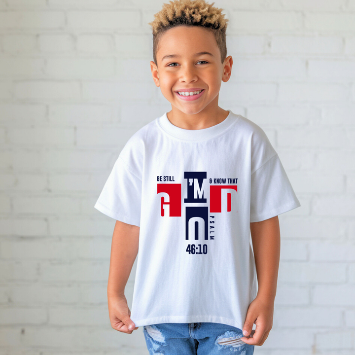 Be Still and Know that I'm God | Premium Kids Crewneck T-shirt - Sown In Christ Apparel Co., Christian T-shirt
