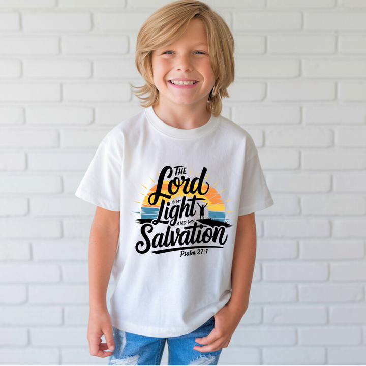 The Lord is My Light | Premium Kids Crewneck T-shirt - Sown In Christ Apparel Co., Christian T-shirt
