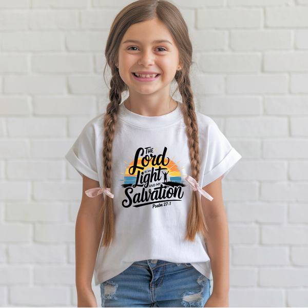 The Lord is My Light | Premium Kids Crewneck T-shirt - Sown In Christ Apparel Co., Christian T-shirt