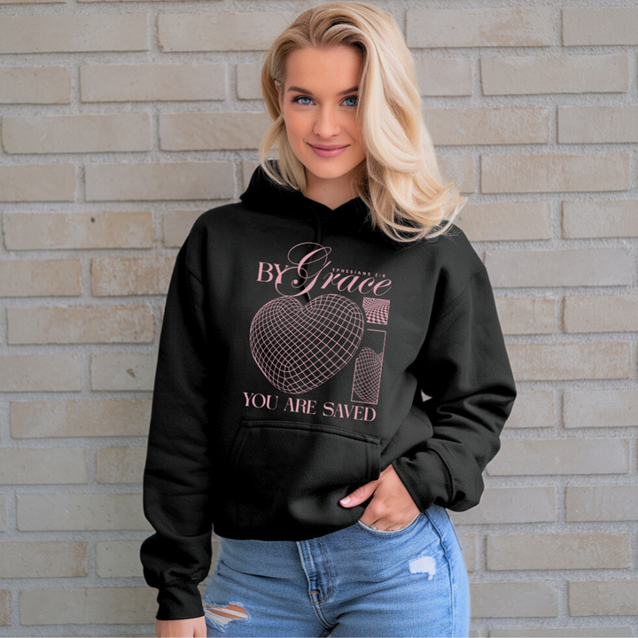 By Grace You are Saved | Premium Unisex Pullover Hoodie - Sown In Christ Apparel Co.